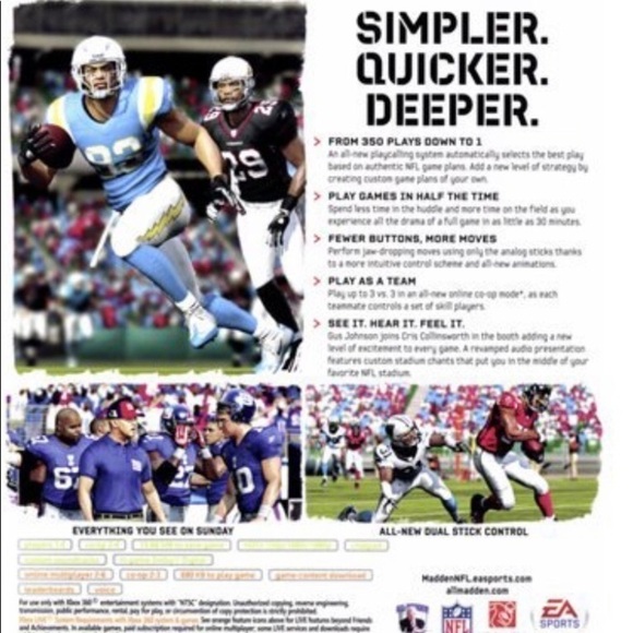𝅺14 & 17. MADDEN NFL 11 (XBOX 360) Video Game - Picture 2 of 5